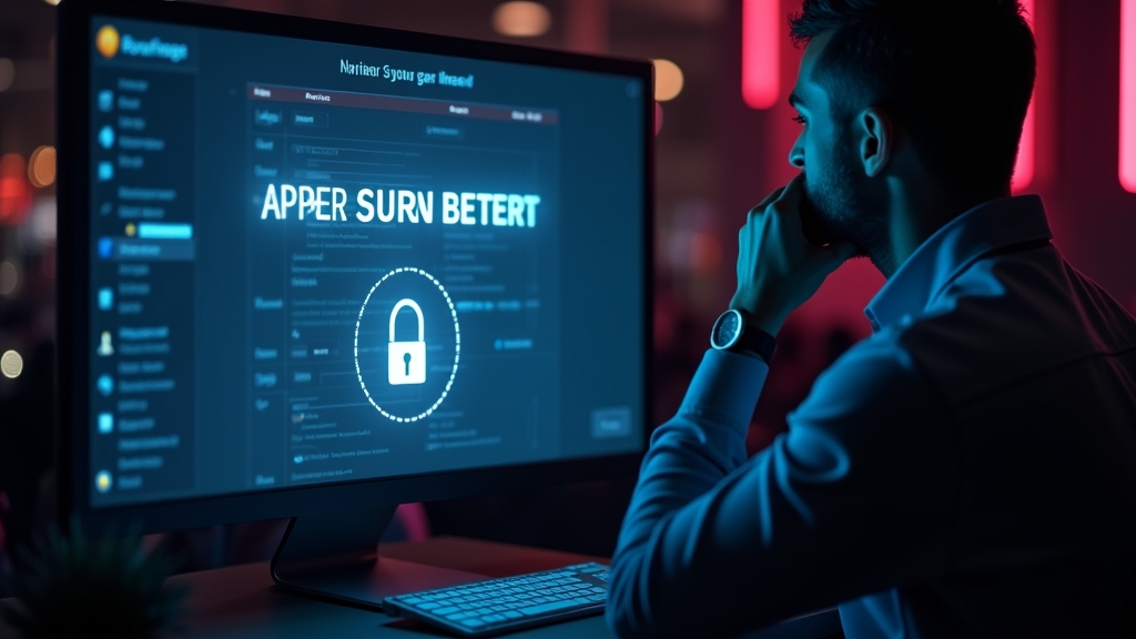 Casino user reviewing password reset and account security on a dark screen